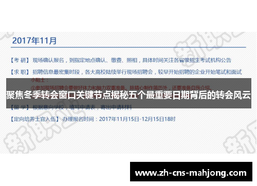 聚焦冬季转会窗口关键节点揭秘五个最重要日期背后的转会风云