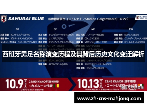西班牙男足名称演变历程及其背后历史文化变迁解析